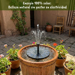 🌸 Fuente Solar Decorativa Flotante – Sin Electricidad